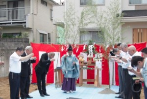 国府台モデルハウス　地鎮祭