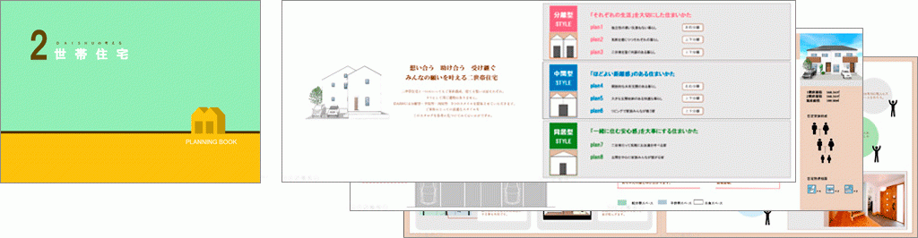 二世帯住宅ＰＬＡＮＮＩＮＧ ＢＯＯＫ　完成しました。