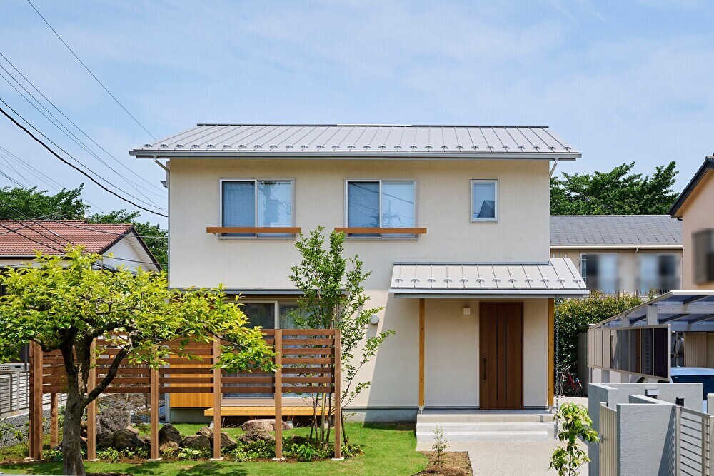 既存の柿の木を活かしたエクステリア計画　環境を読み解いたパッシブデザイン　