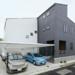 ツートーンカラーのシンプルモダンな外観デザインです。