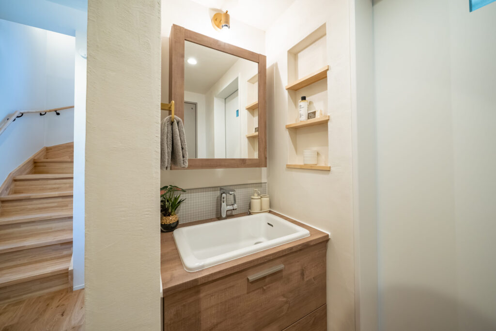 １階洗面の右手がランドリールーム